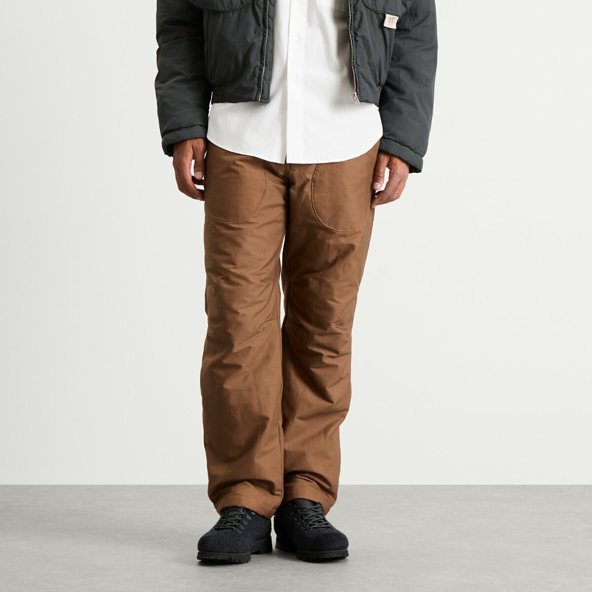 Ranra Men's Neve Canvas Cotton Pants in Coffee Liqueur