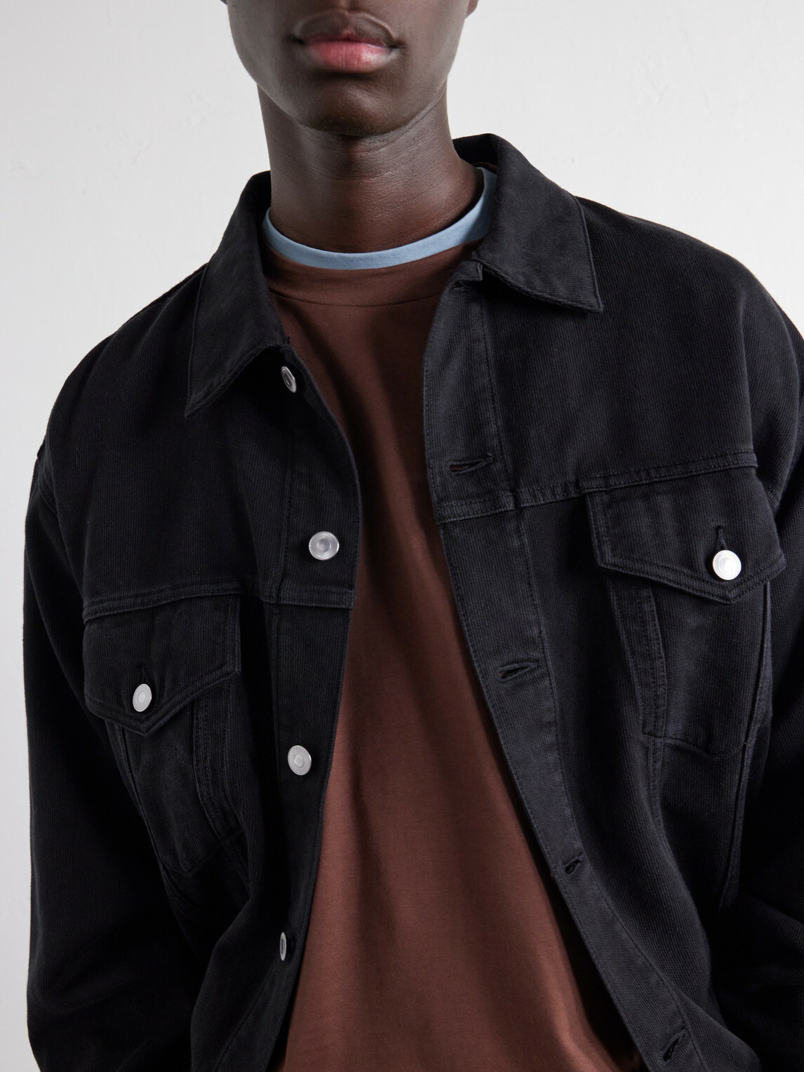 ATON - Cotton-Jersey T-Shirt - Brown