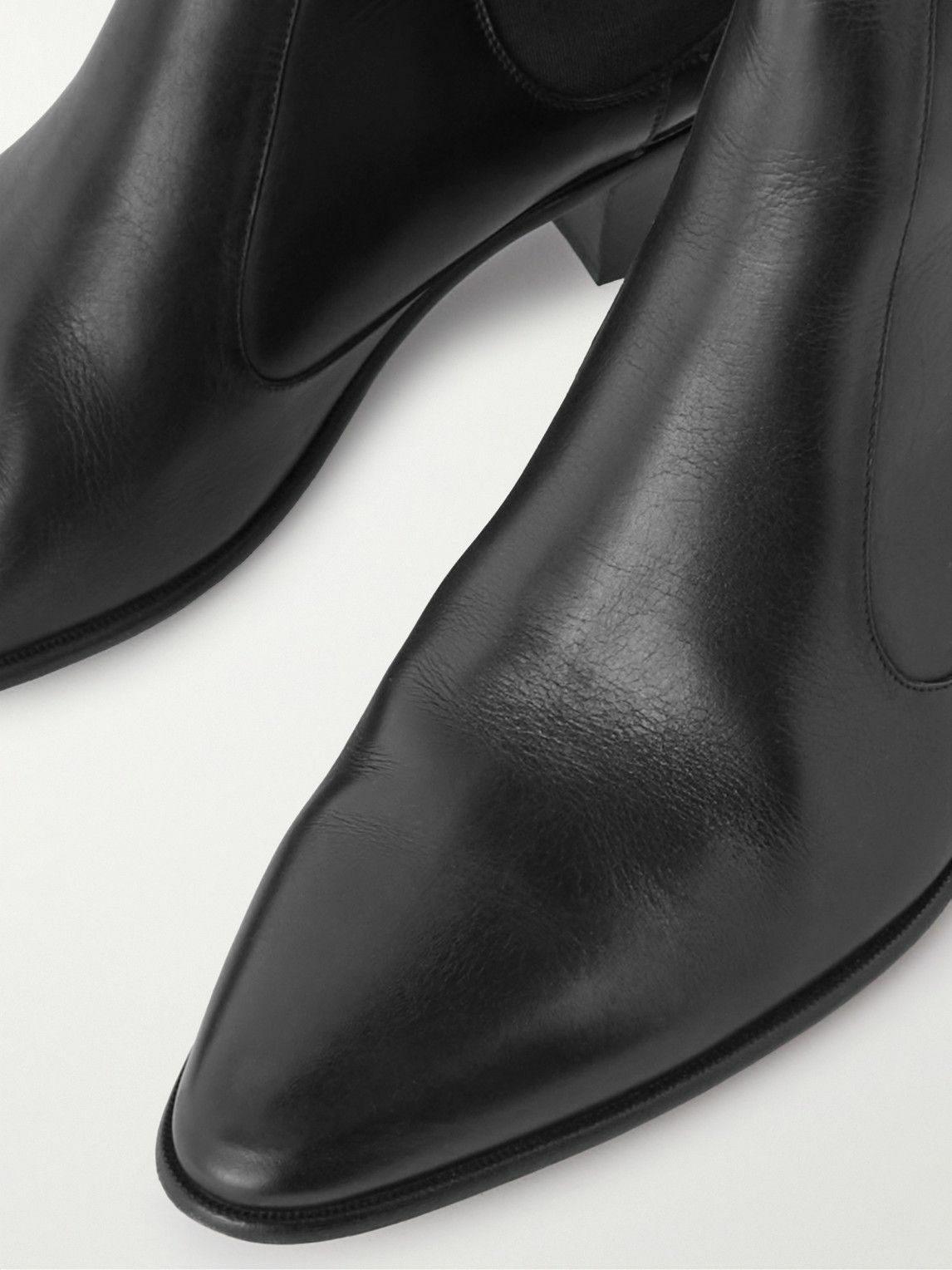CELINE - Leather Chelsea Boots - Black