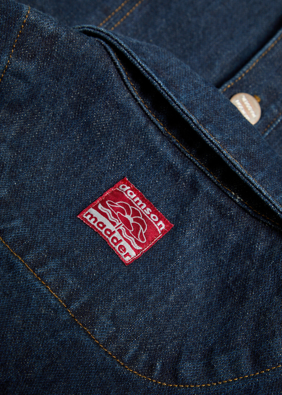 Damson Madder Darbie Panelled Denim Shirt Dark Blue