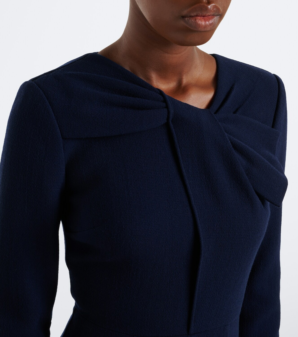 Roland Mouret Bow-detail wool crêpe cocktail dress