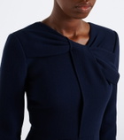 Roland Mouret Bow-detail wool crêpe cocktail dress