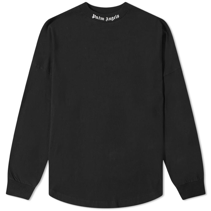 Photo: Palm Angels Long Sleeve Logo Mock Neck Tee