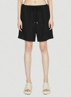 TOTEME - Press Creased Drawstring Shorts in Black