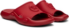 Versace Red Nettuno Rubber Slides