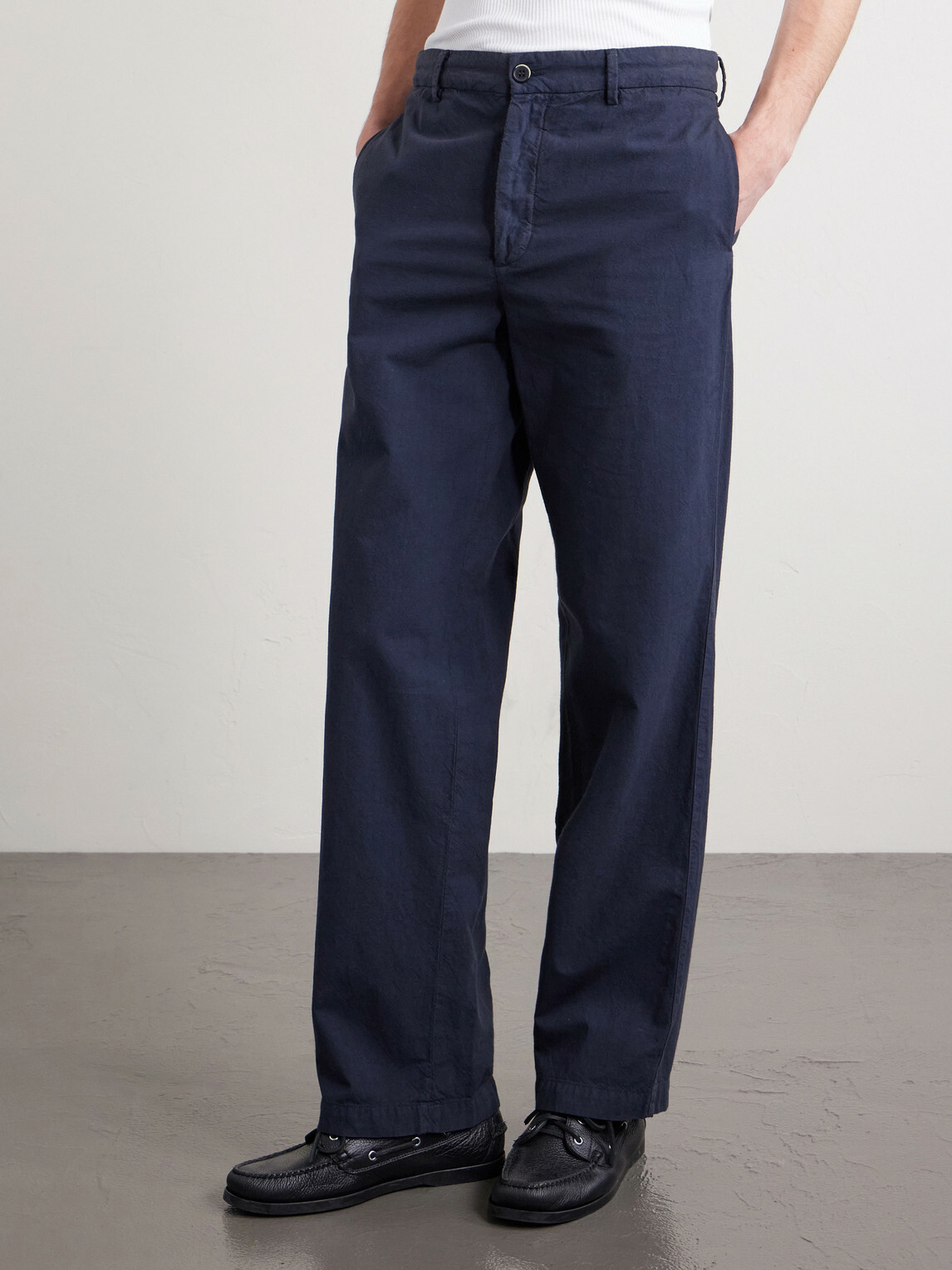 Barena - Straight-Leg Garment-Dyed Cotton Trousers - Blue