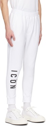 Dsquared2 White 'Be Icon' Ski Lounge Pants