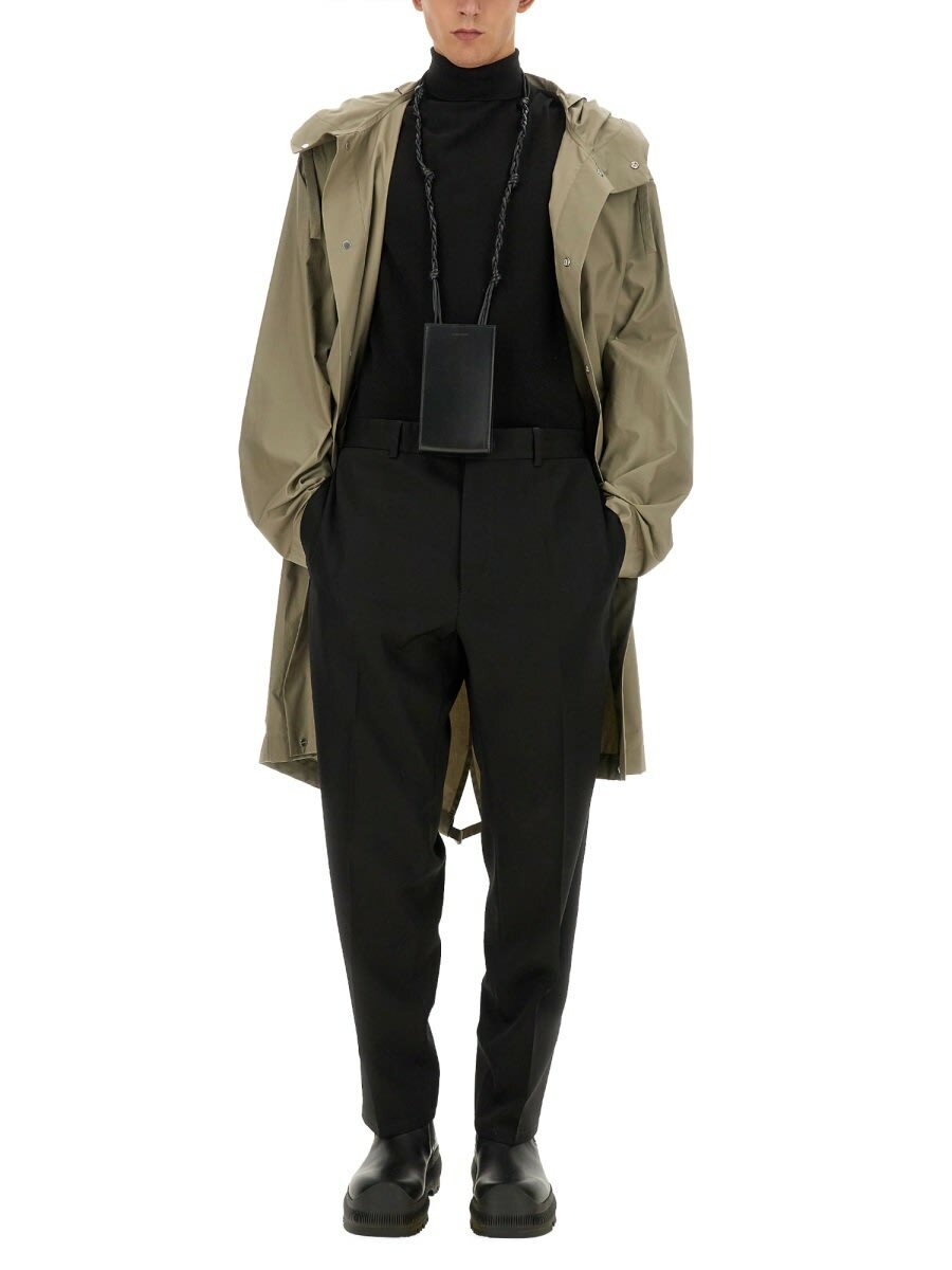 Jil Sander Parka With Logo Jil Sander
