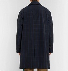 Lanvin - Reversible Checked Shell and Cotton-Twill Raincoat - Men - Navy