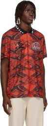 Aries Red & Black Umbro Edition Jersey T-Shirt