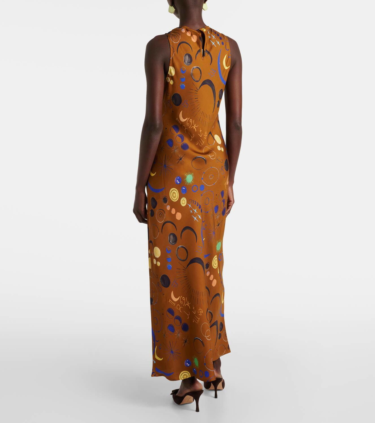 Asceno Valencia silk satin slip dress
