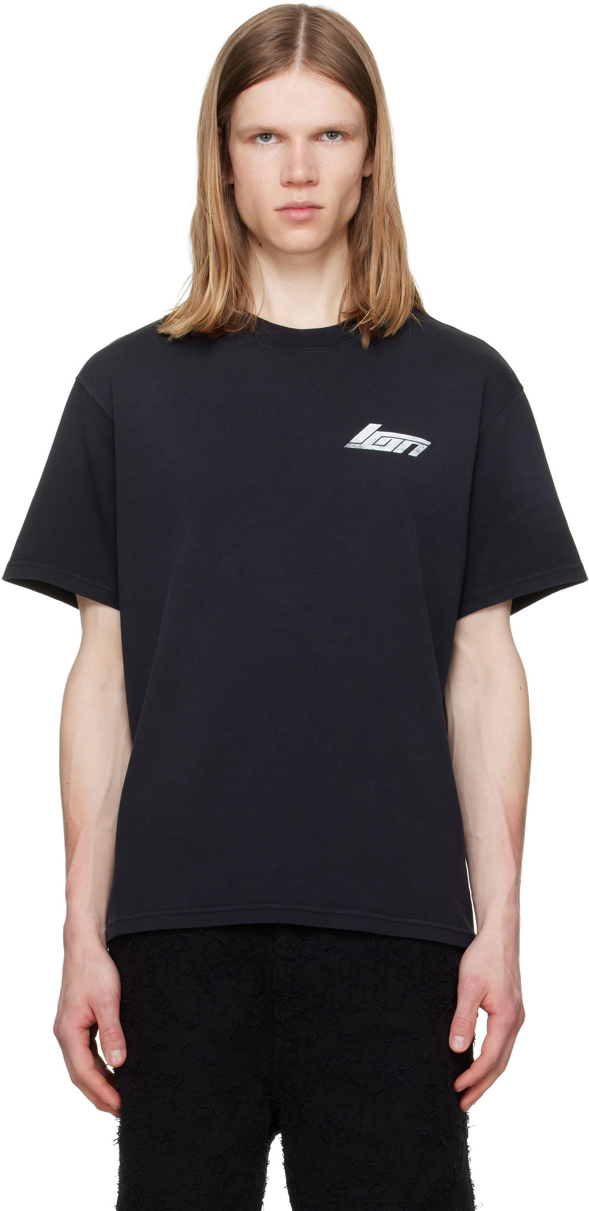 LGN Louis Gabriel Nouchi Black Logo T-shirt