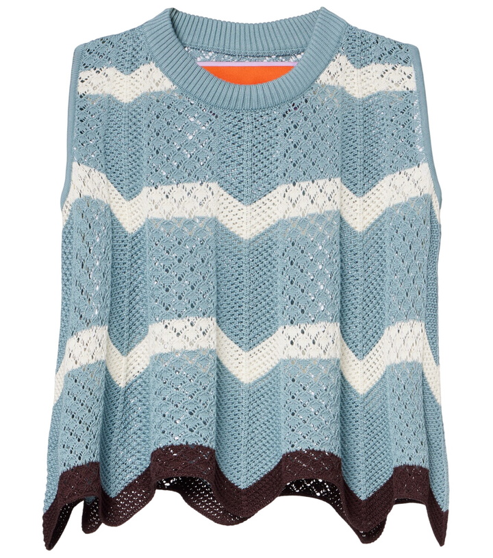 Photo: La DoubleJ Chevron crochet cotton crop top