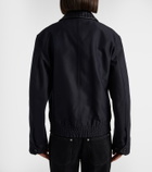 Bottega Veneta Intrecciato leather-trimmed canvas jacket
