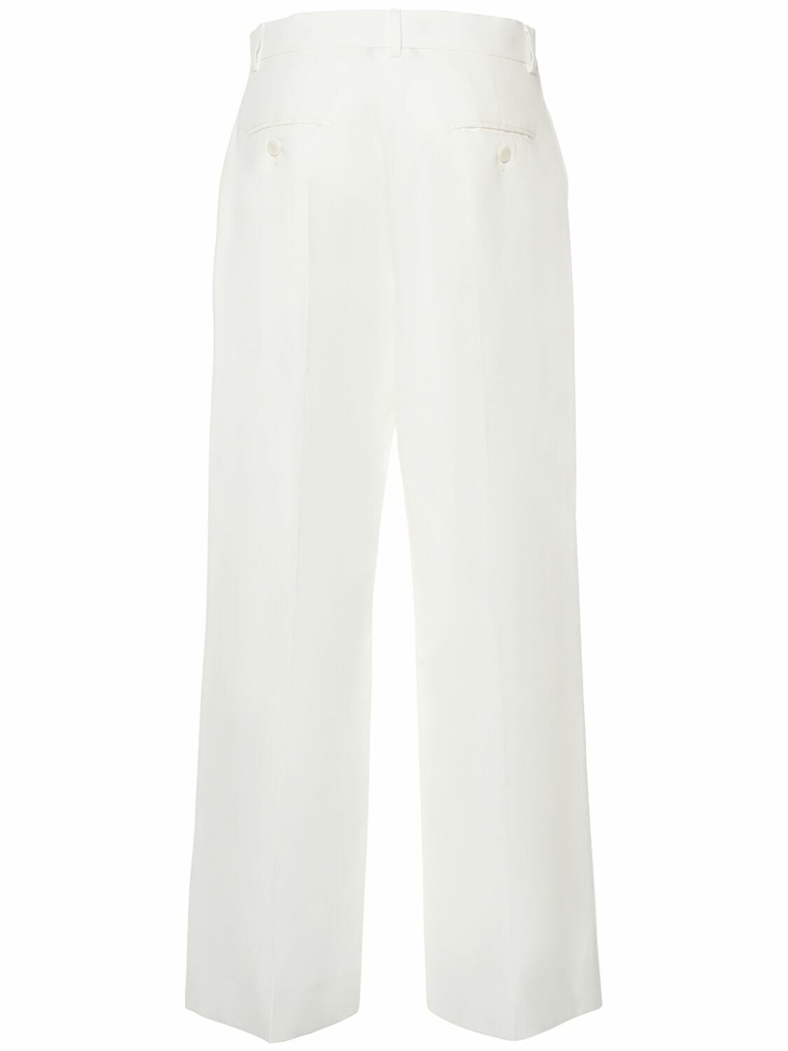 WEEKEND MAX MARA Zircone Cotton & Linen Canvas Wide Pants