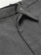 Nili Lotan - Tel Aviv Tapered Cropped Virgin Wool-Twill Trousers - Gray