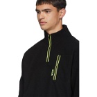 GCDS Black Pile Half-Zip Sweater