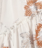 See By Chloe - Floral silk and cotton midi skirt