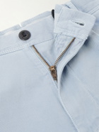 Slowear - Tapered Pleated Cotton-Blend Gabardine Trousers - Blue