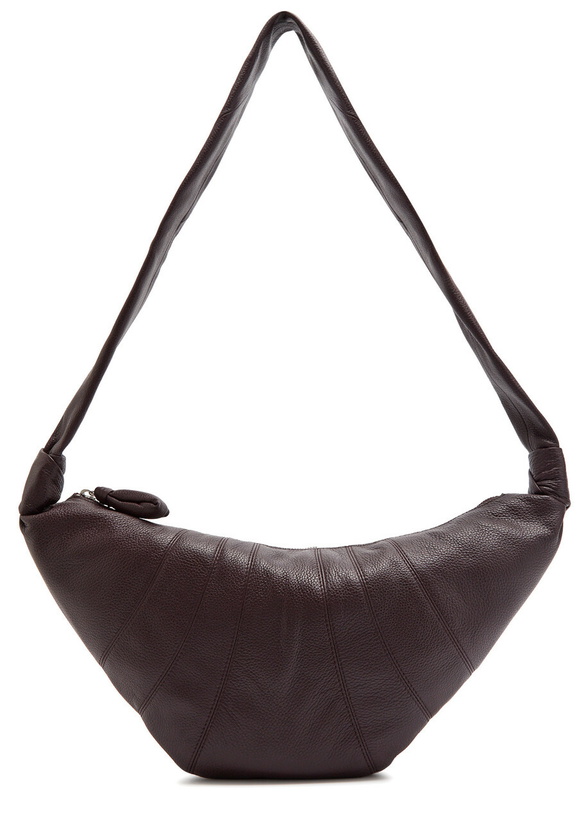 Photo: Lemaire Croissant Medium Grained Leather Shoulder bag - Dark Brown - One Size