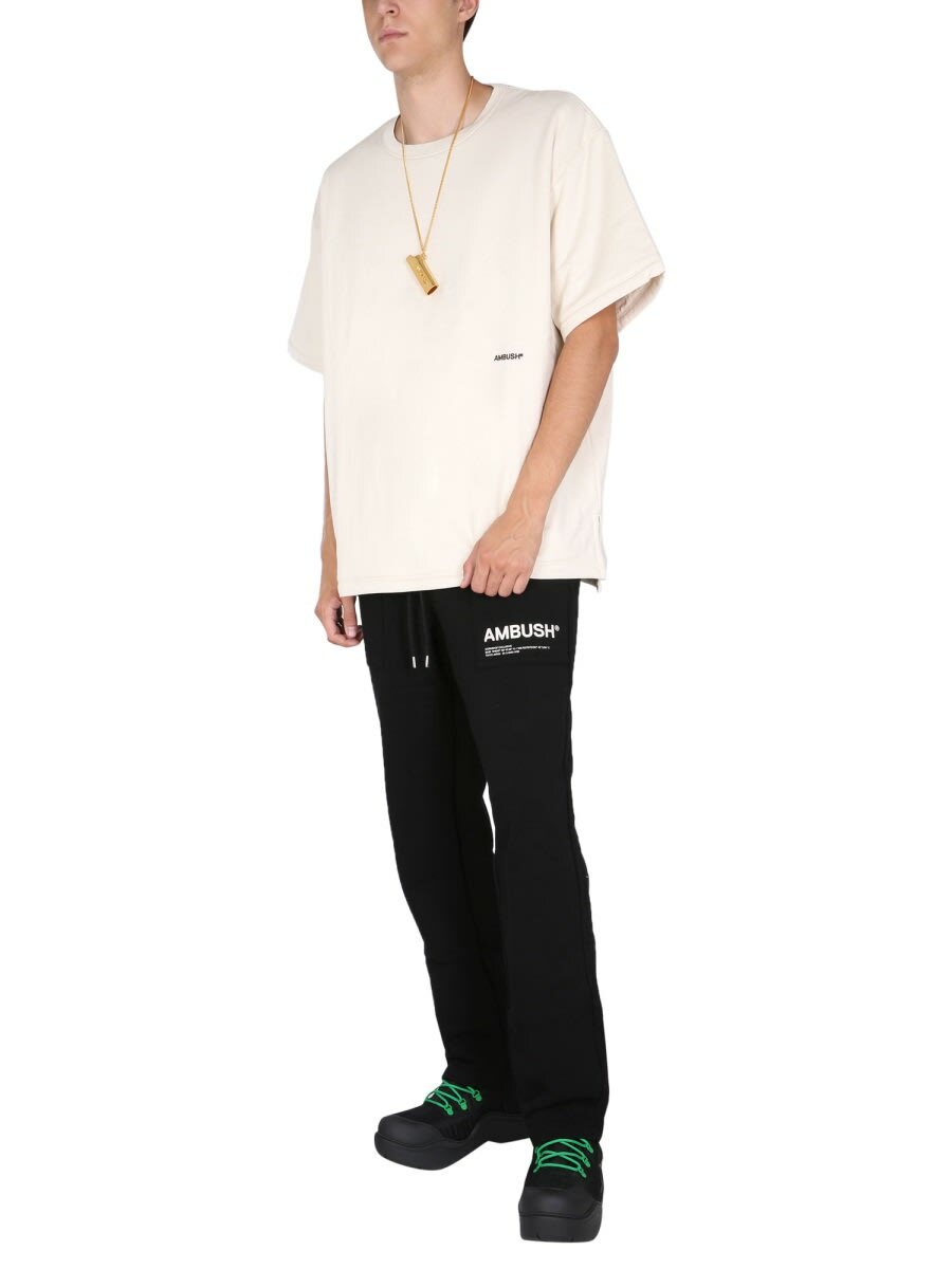 Tシャツ・カットソー AMBUSH PADDED T-SHIRT WITH EMBROIDERED LOGO AMBUSH Padded T-shirt With Embroidered Logo Ambush