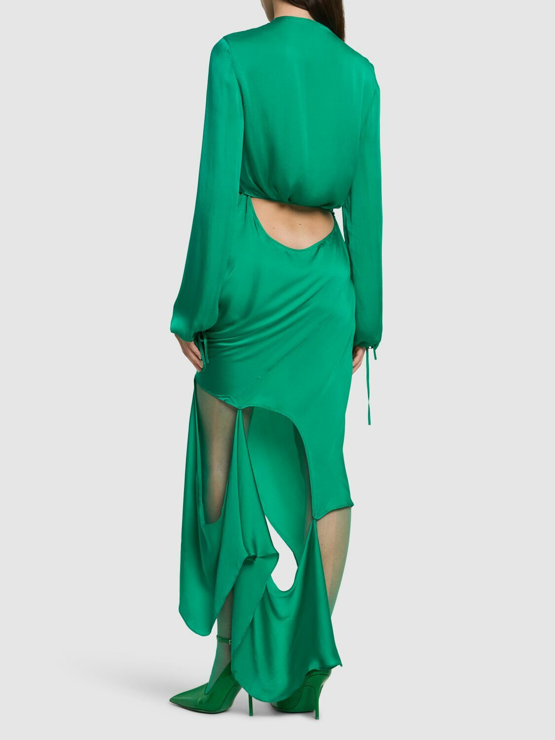 ワンピースその他 Acne Studios Multicoloured green asymmetrical dress ACNE STUDIOS Cutout Asymmetric Silk Long Dress Acne Studios