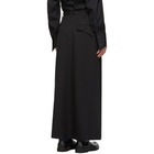 Sulvam Black Layered Skirt Trousers