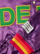 Gallery Dept. - MVP Embroidered Satin Bomber Jacket - Purple