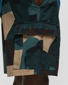By Parra Distorted Camo Shorts Green/Beige - Mens - Cargo Shorts