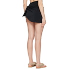 BALMAIN Black Tie Sarong Cover-Up Skirt