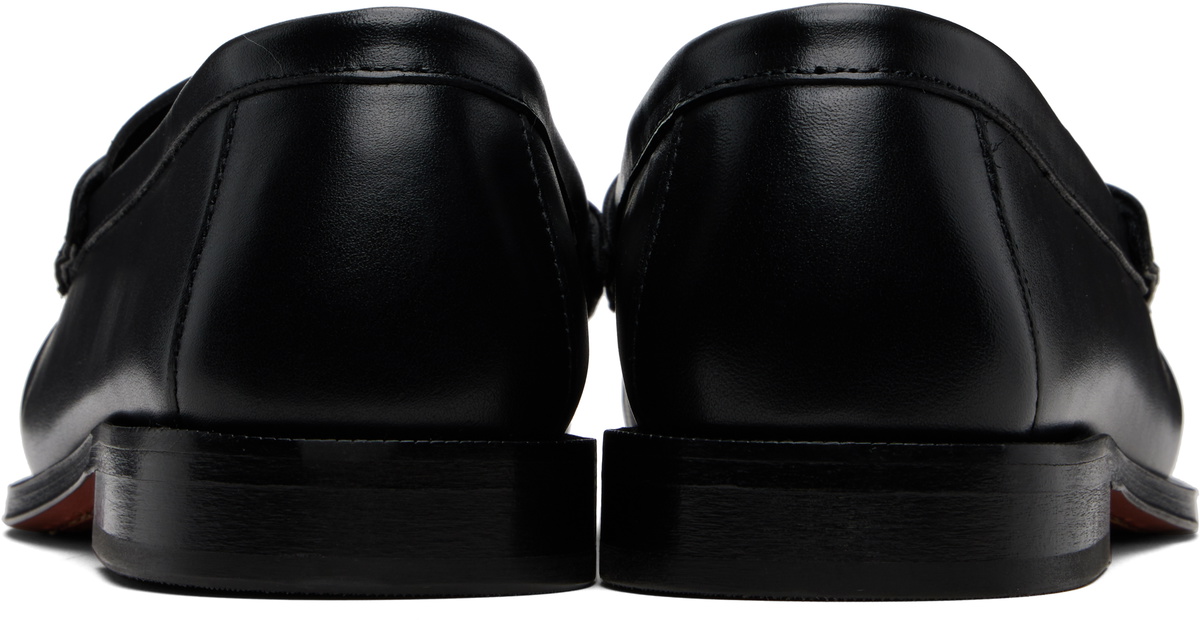 Ernest W. Baker Black Chain Loafers