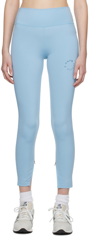 Photo: 7 DAYS Active Blue Signature Zipped Leggings