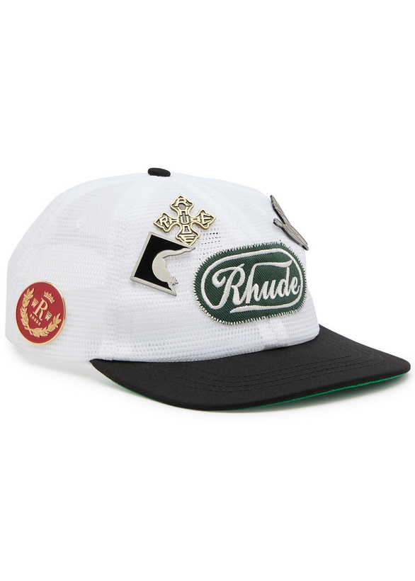 Photo: Rhude Patch Mesh Trucker cap - White And Black