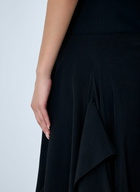 Yohji Yamamoto Paneled Flare Midi Skirt