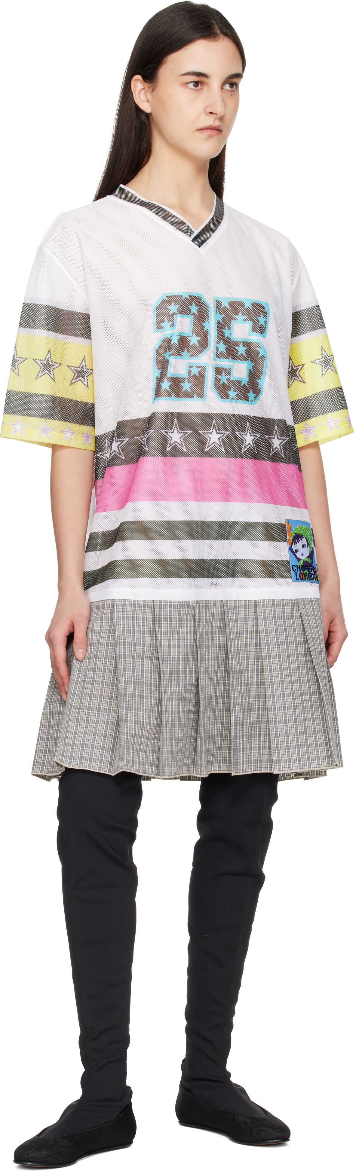Chopova Lowena Multicolor Nancy Uniform Jersey Midi Dress