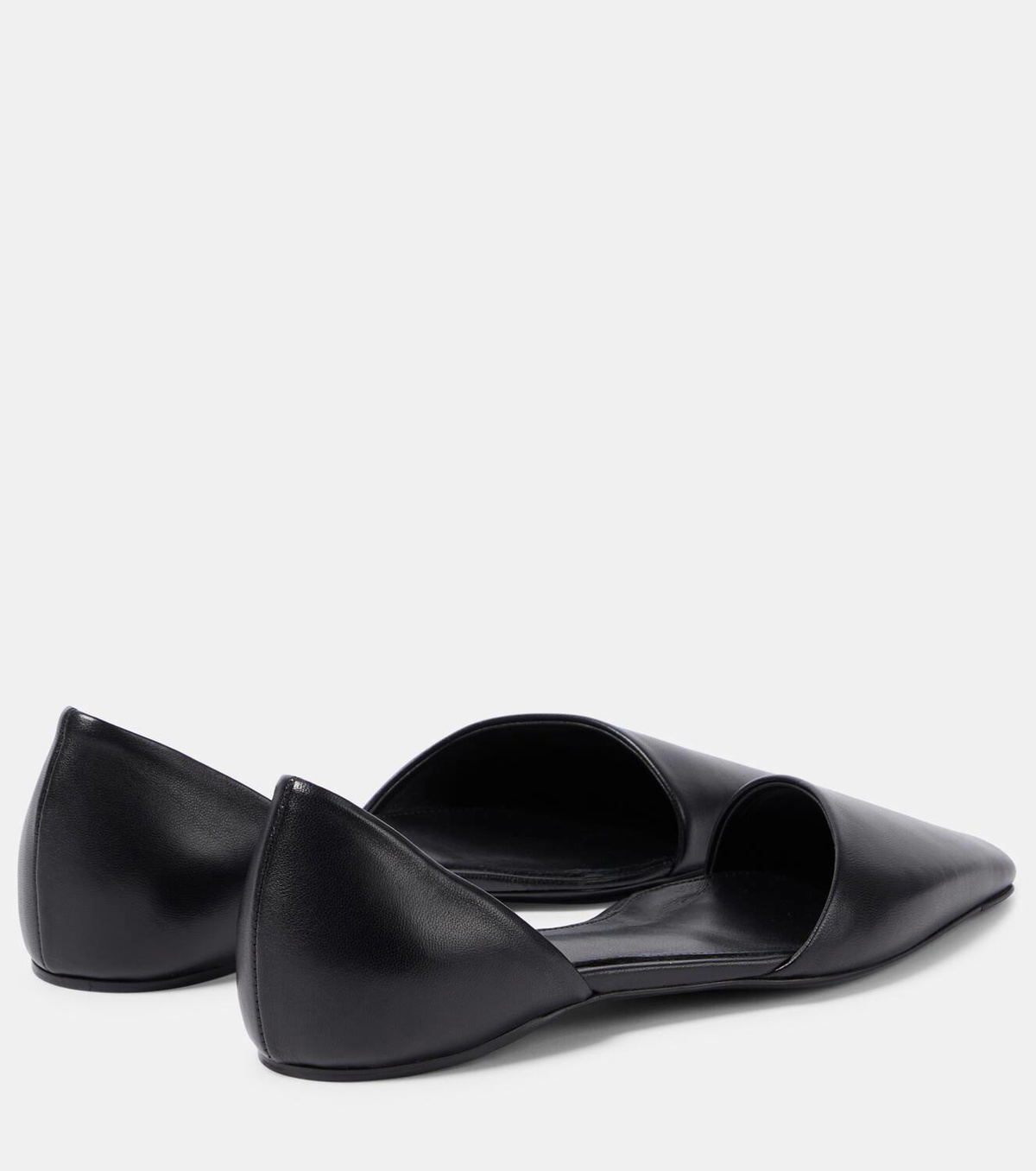 Toteme The Asymmetric D'Orsay leather flats