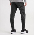TRACKSMITH - Session Slim-Fit Tapered Mesh-Panelled Stretch-Knit Sweatpants - Gray
