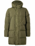 Stone Island - Logo-Appliquéd Quilted Shell Hooded Down Jacket - Green