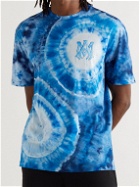 AMIRI - MA Logo-Print Tie-Dyed Cotton-Jersey T-Shirt - Blue