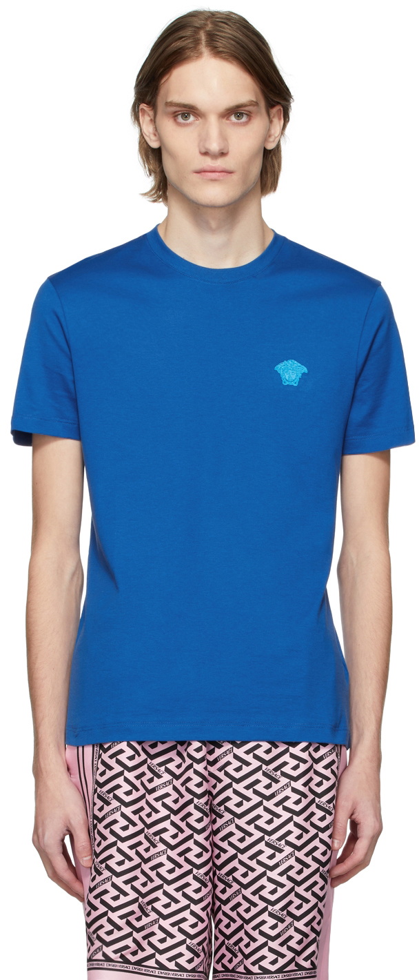 Versace blue discount medusa t shirt