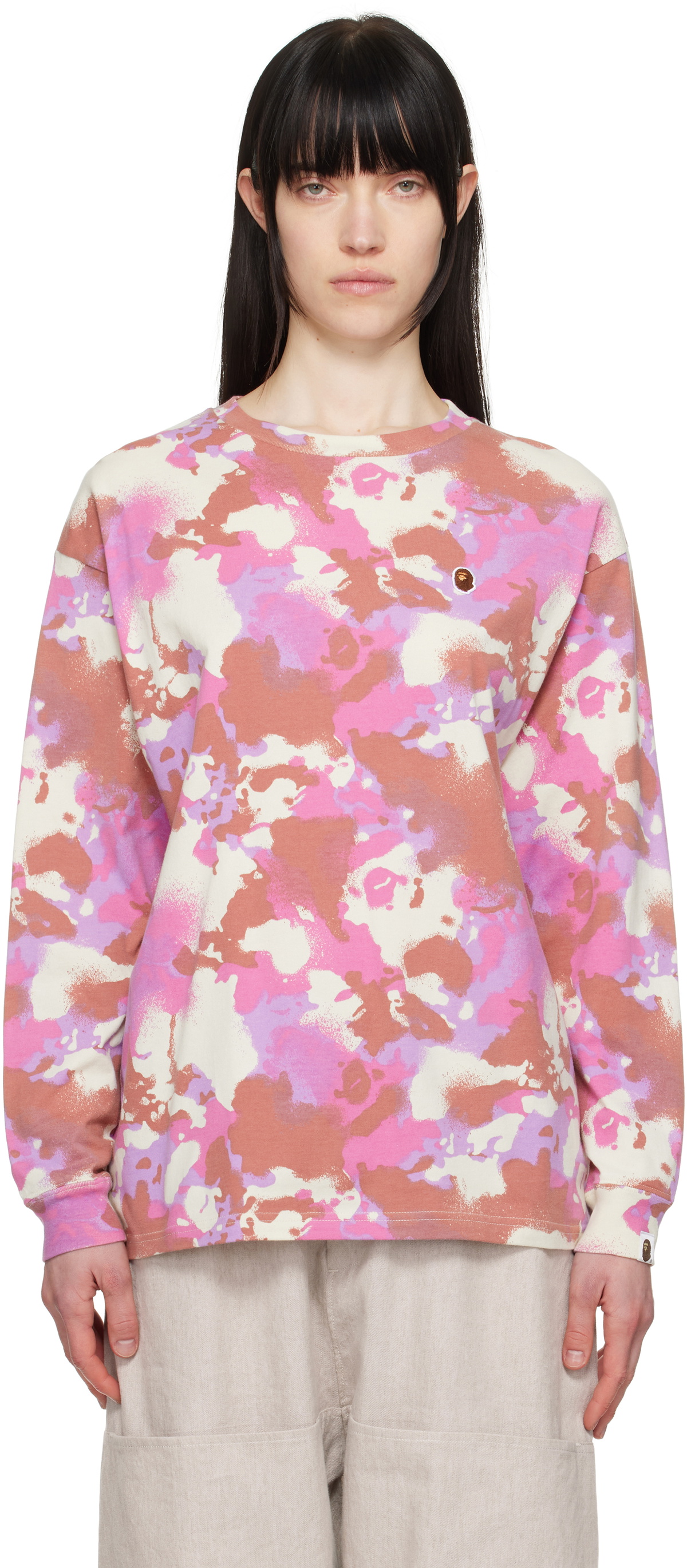 BAPE Pink Map Camo Oversized T-shirt A Bathing Ape