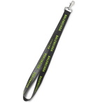 Balenciaga - Logo-Print Creased-Leather Lanyard - Men - Black