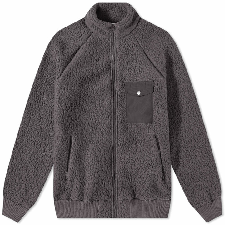 Photo: Battenwear Men's Warm-Up Jacket in Heather Grey