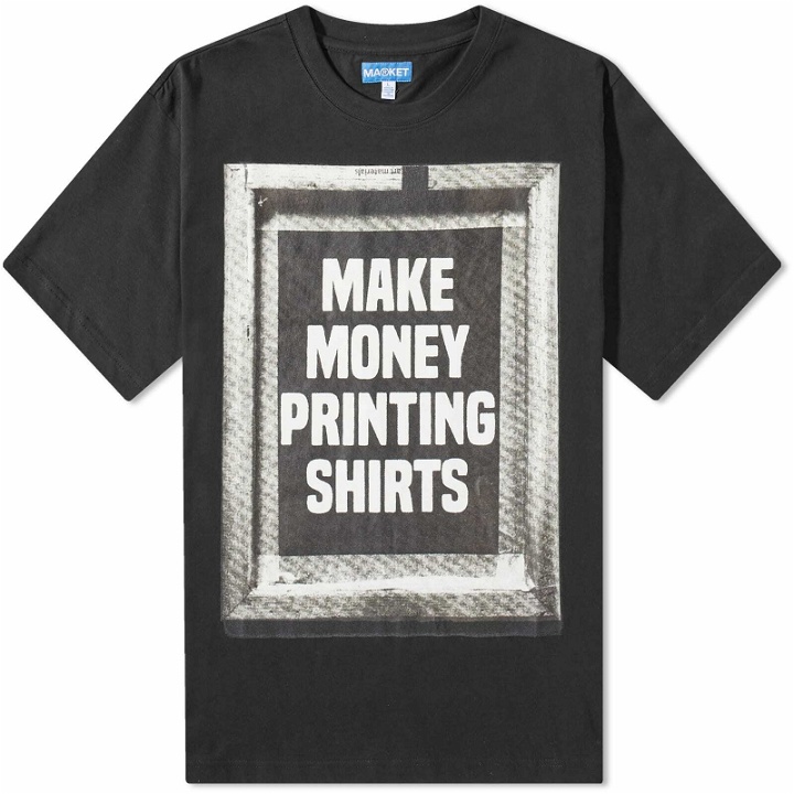 Photo: MARKET Men's Printing Money T-Shirt in Vintage Black