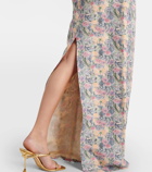 Markarian Demetra floral linen-blend gown