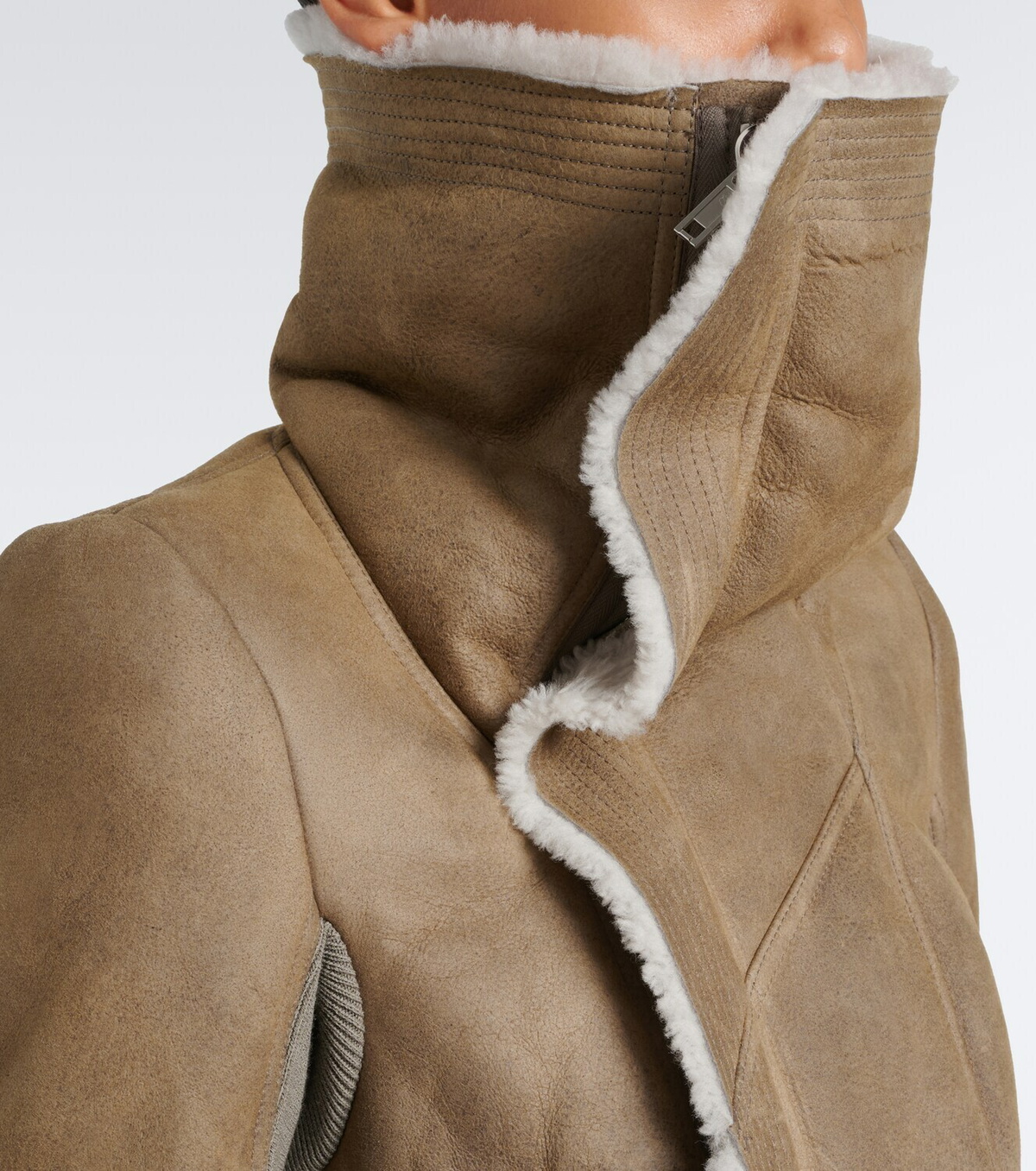 Rick Owens Naska shearling-lined leather jacket