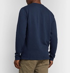 Hartford - Slub Loopback Cotton-Jersey Sweatshirt - Blue