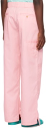 Palm Angels Pink Reversed Waistband Trousers