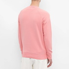 Maison Kitsuné Men's by Olympia Le-Tan Coffee Fox Crew Sweat in Bubble Gum Pink