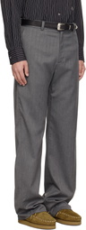 Commission Gray Herringbone Shift Trousers